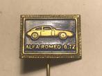 Metalen ALFA ROMEO G.TZ AUTOMODEL Speld (Blauw/Messingkl.)., Verzenden, Zo goed als nieuw, Transport, Speldje of Pin