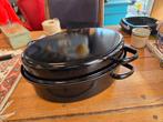 Vintage emaille mosselpan, braadpan, pan, Ophalen