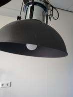 donkergrijze industriële hanglampen 4 stuks, Huis en Inrichting, Lampen | Hanglampen, Ophalen, Zo goed als nieuw, Metaal, Minder dan 50 cm