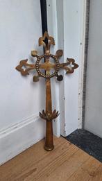 Bijzondere koperen religieuze paal ornament,  zie foto's, Ophalen of Verzenden
