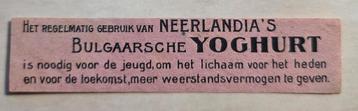 479) SLUITZEGEL NEERLANDIA'S BULGAARSCHE JOGHURT beschikbaar voor biedingen