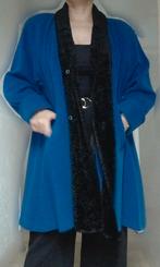 Wool & Cashmere vintage retro mantel jas kobalt  36 zgan, Kleding | Dames, Jassen | Winter, Zo goed als nieuw, Maat 36 (S), Wool&cashmere