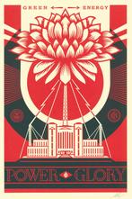 Shepard Fairey (1970) Offset Lithografie " Green Power " Ges, Antiek en Kunst, Kunst | Litho's en Zeefdrukken, Ophalen of Verzenden