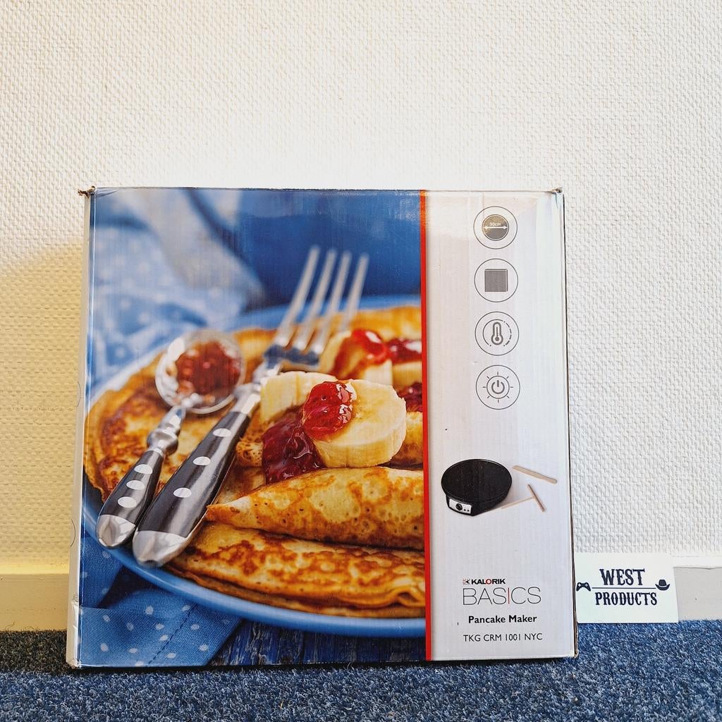 Kalorik TKG CRM 1001 NYC - Pancake Maker - Als Nieuw, Witgoed en Apparatuur, Wafelijzers, Nieuw, Ophalen of Verzenden