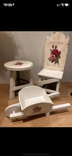 Decoratieve Kruiwagen, Stoel en Kruk Set, Ophalen of Verzenden, Nieuw