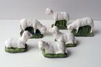 Losse set 6 schapen uit oude gipsen kerstgroep jaren 50 (1), Diversen, Ophalen of Verzenden, Gebruikt