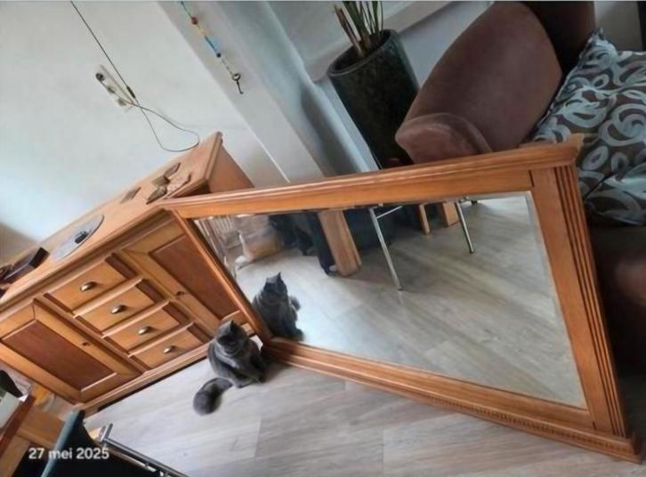 Dressoir spiegel, Huis en Inrichting, Woonaccessoires | Spiegels, Zo goed als nieuw, Minder dan 100 cm, Rechthoekig, Ophalen of Verzenden