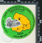 Sticker: Cafe Restaurant Slijterij Moorman - Erm, Ophalen of Verzenden, Zo goed als nieuw, Bedrijf of Vereniging