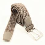 Gevlochten Canvas Stretch Riem Tan Kleur, Kleding | Heren, Riemen en Ceinturen, Bruin, Verzenden, Nieuw, 105 tot 115 cm