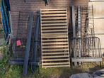 2 identieke zwart metalen bedden, Ophalen, Gebruikt, 90 cm, Eenpersoons