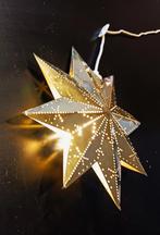 Klassieke Vintage Metalen Gouden Kerstster 30 cm, Diversen, Kerst, Ophalen of Verzenden, Gebruikt