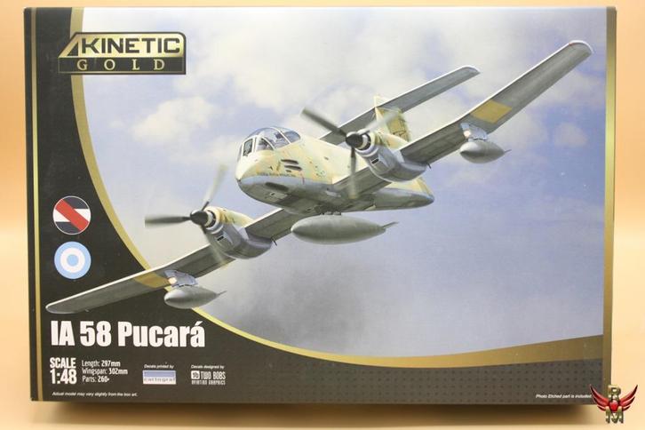 ROWASP | Kinetic 1/48 IA 58 Pucará GOLD, Hobby en Vrije tijd, Modelbouw | Vliegtuigen en Helikopters, Nieuw, Vliegtuig, Groter dan 1:72