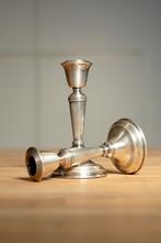 2 prachtige zilveren kandelaars (+- 18-20 cm), Ophalen, Zilver
