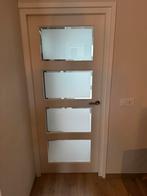 2 Stompe Binnendeuren, Gestraald Glas, Ophalen, 80 tot 100 cm, Binnendeur, 200 tot 215 cm