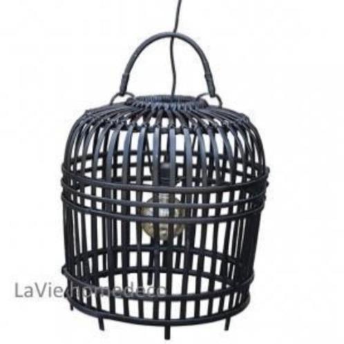 Hanglamp bamboe zwart groot model, Huis en Inrichting, Lampen | Hanglampen, Nieuw, Minder dan 50 cm, Verzenden