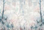 Aquarel behang Pastel Forest, op maat, Fotobehang4you, Verzenden, Minder dan 10 m², Aquarel behang, Pastel, bos