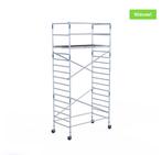 Steigeraanhanger + Rolsteiger 135x250x6.2m Budget, Ophalen of Verzenden, Zo goed als nieuw, Rolsteiger of Kamersteiger, 5 meter of hoger