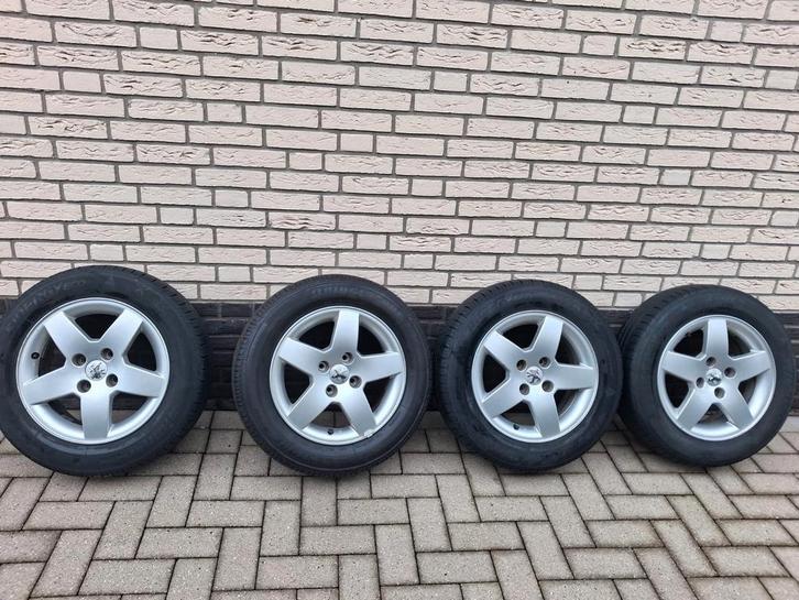 Originele Peugot aluminium velgen 185/65/R15, Auto diversen, Auto-accessoires, Zo goed als nieuw, Ophalen
