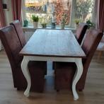 Eettafel met 4 stoelen en Salontafel, Huis en Inrichting, Ophalen, Gebruikt, 50 tot 100 cm, 150 tot 200 cm