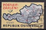 Oostenrijk 1965 Landkaart Postcodegebieden, Verzenden, Gestempeld