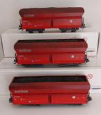 3 Railion Onderlossers met Kolenlading *Nieuwstaat* (11), Wisselstroom, Wagon, Ophalen of Verzenden, Märklin