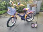 Gazelle vlinder fiets paars oranje 16 inch, Ophalen, Zijwieltjes, 16 tot 20 inch, Zo goed als nieuw
