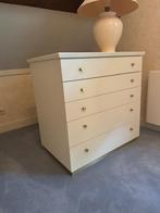 Ladekast hout wit goud, Huis en Inrichting, Ophalen, 5 laden of meer, 50 tot 100 cm, Zo goed als nieuw