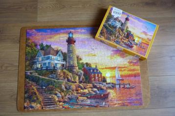 Legpuzzel '' LIGHTHOUSE IN THE SUNSET '' 1000 st. beschikbaar voor biedingen
