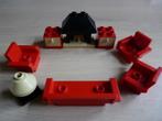 Duplo: Woonkamer met openhaard, bank, stoelen, lamp, kastjes, Ophalen of Verzenden, Gebruikt, Losse stenen, Duplo