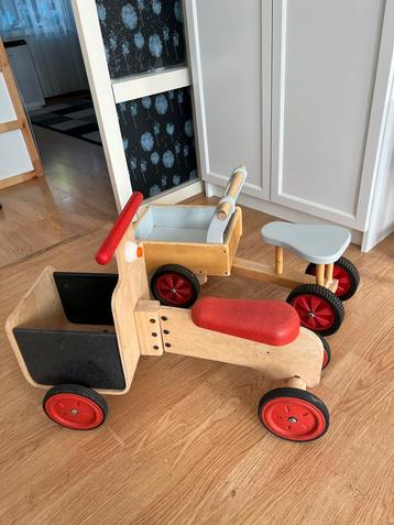 2 stuk - Houten Loopfiets/Loopauto beschikbaar voor biedingen