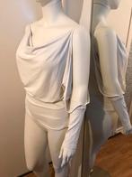 Imperial ecru top met mouw detail stretch vintage, Kleding | Dames, Maat 38/40 (M), Verzenden, Beige, Gedragen