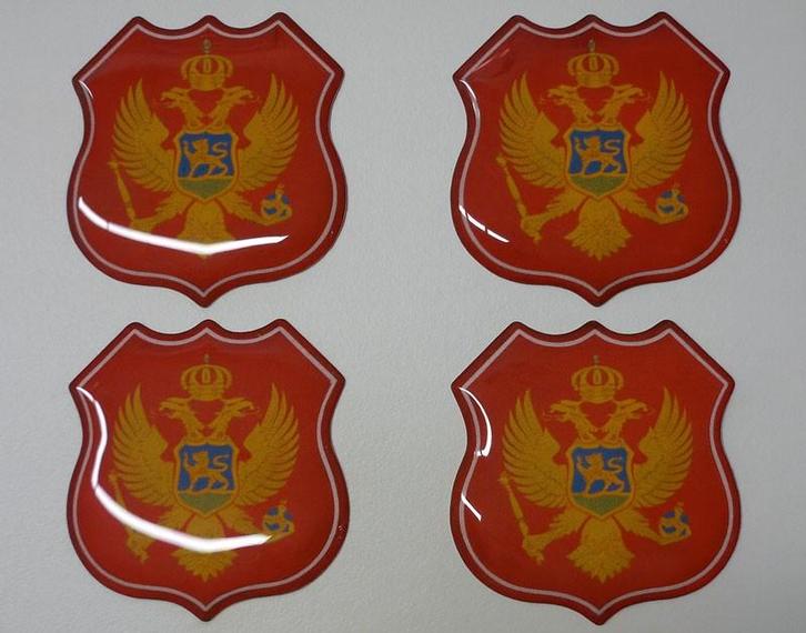 3D Montenegro gel vlag stickers 3x3cm UV-bestendig, Verzamelen, Stickers, Nieuw, Overige typen, Verzenden