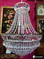 Kristallen kroonluchter swarovski zakkroonluchter zilver, Huis en Inrichting, Lampen | Kroonluchters, Ophalen of Verzenden, Zo goed als nieuw