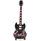 Angus Young ACDC foto miniatuur gitaar van hout 25cm deco, Info@deconoord.nl, Verzenden, Deco Noord, Nieuw