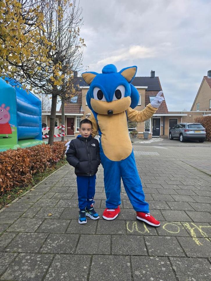 Sonic Mascotte - Kinderfeestje / Verjaardag/ Evenement, Hobby en Vrije tijd, Feestartikelen | Verhuur, Zo goed als nieuw, Verjaardag