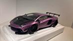 Lamborghini Aventador lb-works paars autoart 1.18, Ophalen of Verzenden, Autoart, A, A