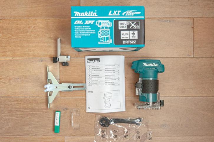 Makita DRT52Z 18v LXT accu kantenfrees frees body, Doe-het-zelf en Verbouw, Gereedschap | Overige machines, Nieuw, Ophalen of Verzenden
