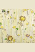 5603 Vintage bloemen behang handgeschilderd retro 60s swiet, Huis en Inrichting, Verzenden, Minder dan 10 m², Geel