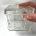Vintage Hazel Atlas Criss Cross glazen koelkast bewaarbox, Ophalen of Verzenden