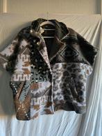 Poncho gilet vest grijs bruin, Kleding | Dames, Ophalen of Verzenden, Nieuw, Maat 46/48 (XL) of groter, Bruin