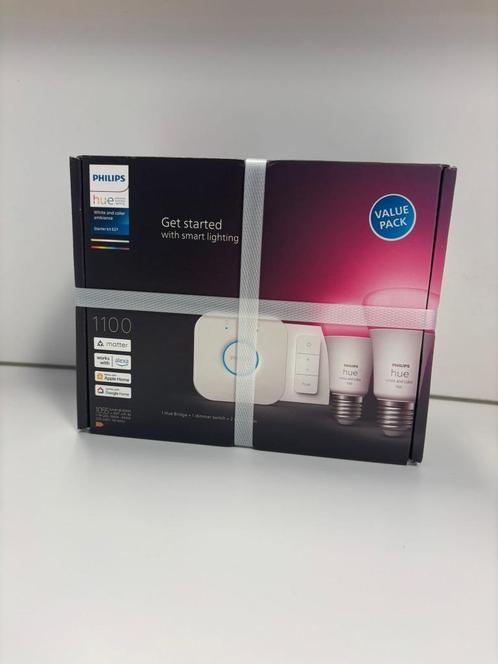 Philips Hue Starter Kit – White & Color Ambiance, Huis en Inrichting, Lampen | Losse lampen, Nieuw, Overige typen, Minder dan 30 watt