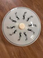 Grote vintage schaallamp / plafondlamp, Ophalen of Verzenden, Gebruikt, Glas, Vintage