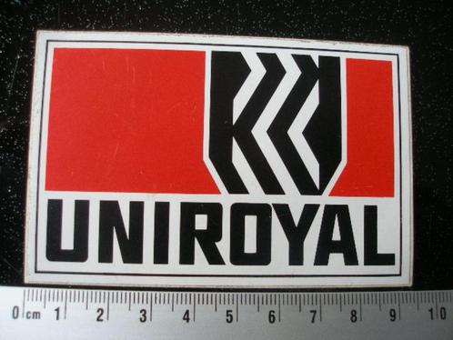 sticker uniroyal logo banden autobanden tyres tires, Verzamelen, Stickers, Zo goed als nieuw, Merk, Verzenden