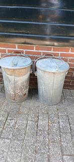 2 zinken vuilnisbakken,  aangepaste prijs 39 euro samen, Ophalen, Minder dan 30 cm, Minder dan 60 cm, Rond
