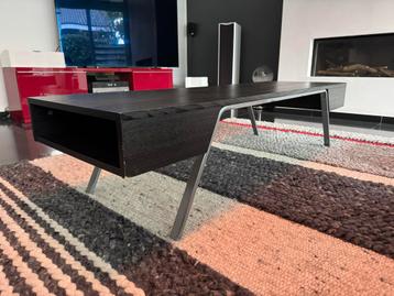 Zwarte Salontafel Hout/Alu 150cm beschikbaar voor biedingen