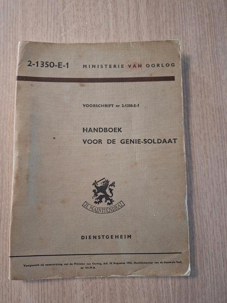 Handboek Genie-Soldaat 1955, Boeken, Oorlog en Militair, Gelezen, Landmacht, 1945 tot heden, Ophalen of Verzenden
