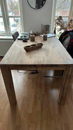 Houten eettafel, Huis en Inrichting, Tafels | Eettafels, Zo goed als nieuw, Vijf personen of meer, Rechthoekig, 50 tot 100 cm