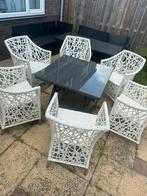 Tuin tafel met 6 stoelen Hartman, Ophalen of Verzenden, Gebruikt, Kunststof