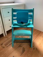 Tripp Trapp Aqua Blauw met Baby-set, Ophalen of Verzenden, Gebruikt, Meegroeistoel, Gordel(s)