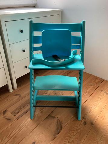 Tripp Trapp Aqua Blauw met Baby-set beschikbaar voor biedingen